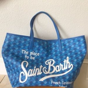 MC2 St Barth monogram light tote in blue.